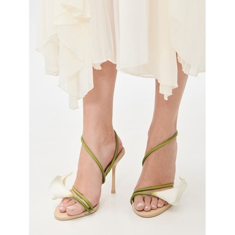 Cult Gaia Cassidy Sandals Sculptural Flower Stiletto Heels Avant Garde Resort 8